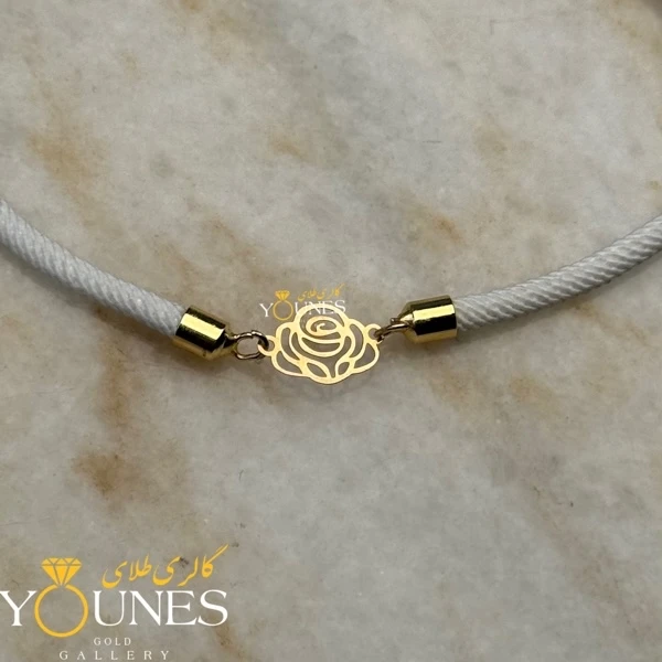 دستبند گل رز طلا لیزری